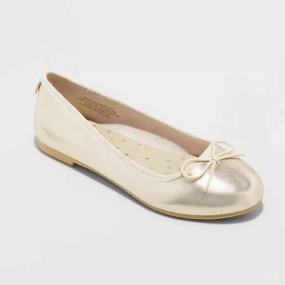 Kids' Girls' Diana Gold Slip-On Ballet Flats - Cat & Jack
